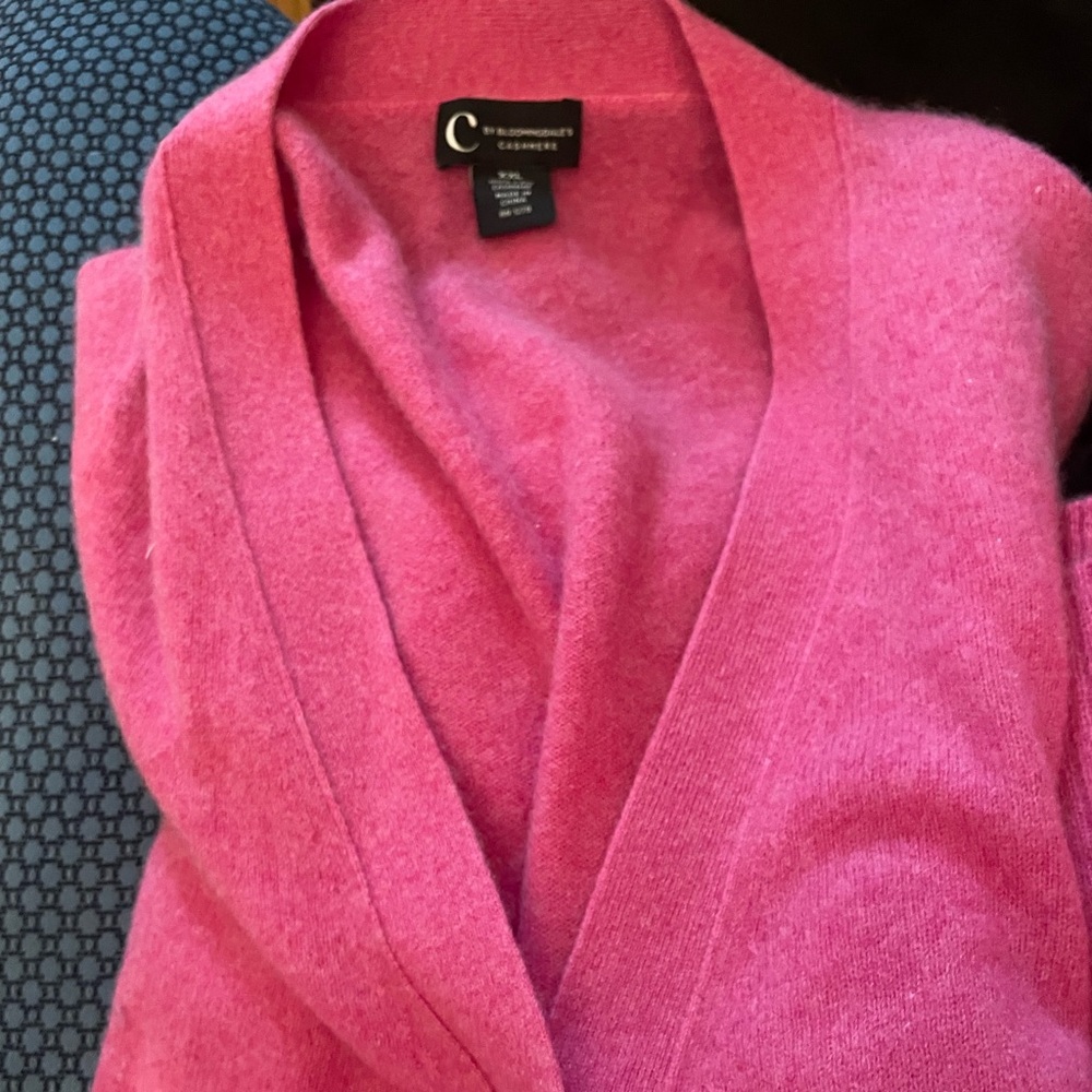 Bloomingdale's Pink Cardigan Sweater Cashmere